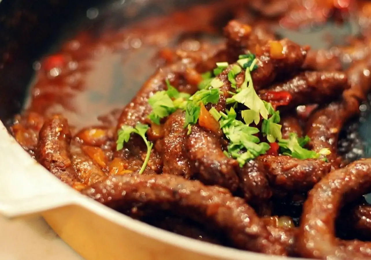 Egyptian style sausages cooked to perfection with many spices and herbs